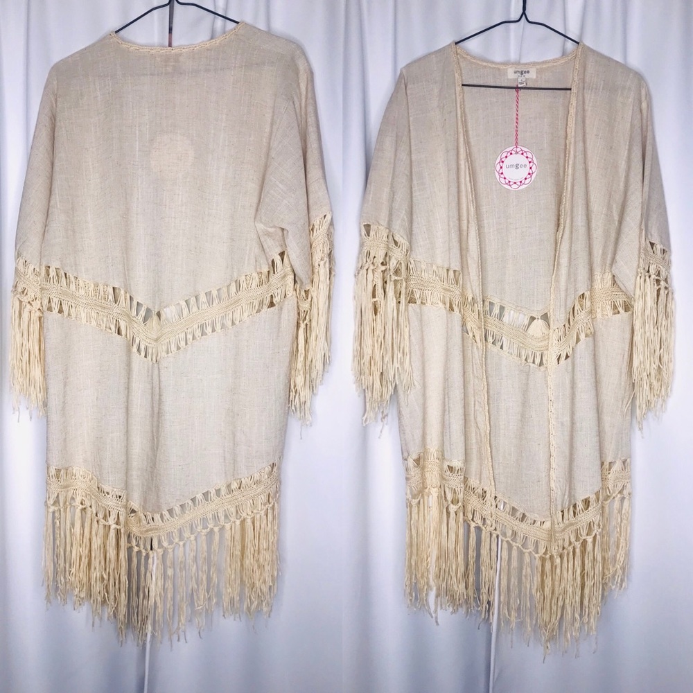 SALE Umgee Gypsy Bohemian Cardigan Kimono S - Picture 9 of 13